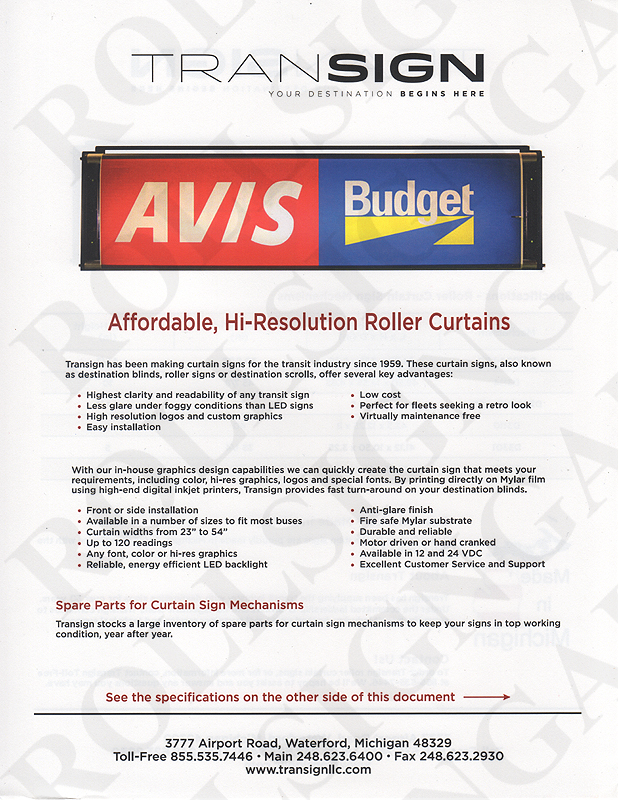 Transign Affordable, Hi-Resolution Roller Curtains (Older brochure) - Front. (Click / tap the X to close.)