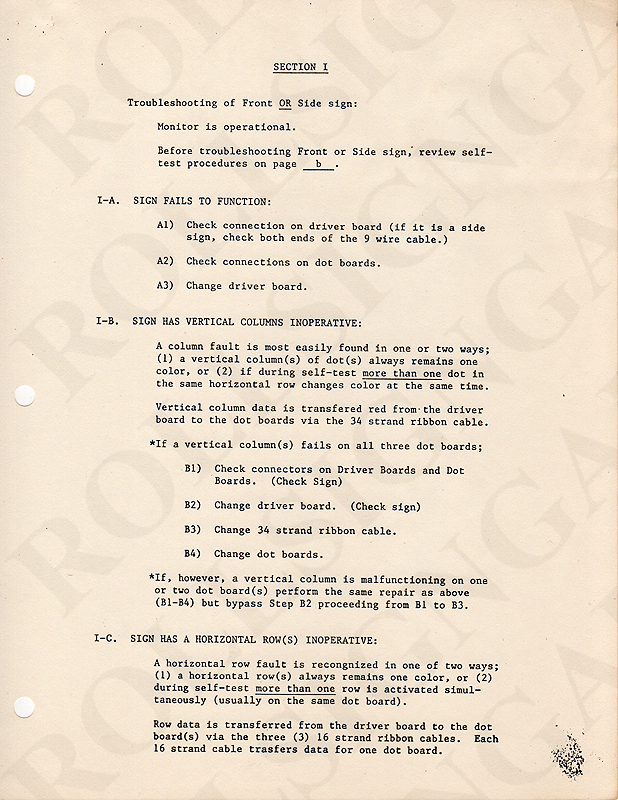 Vultron Troubleshooting Guide: Section 1, Page 1 - Front OR Side Signs. (Click / tap the X to close.)