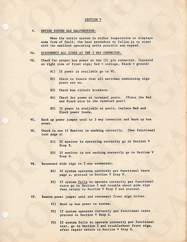 Vultron Troubleshooting Guide: Section 5, Page 1 - Entire Sign System Failure. (Click / tap the X to close.)